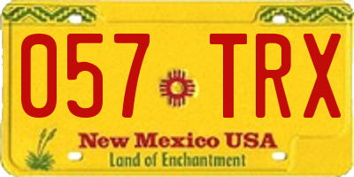 NM license plate 057TRX