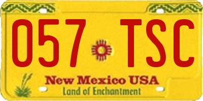 NM license plate 057TSC