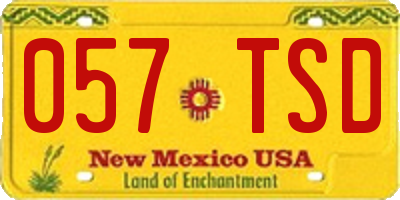 NM license plate 057TSD