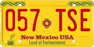 NM license plate 057TSE