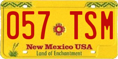 NM license plate 057TSM