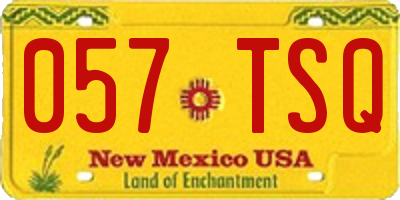 NM license plate 057TSQ