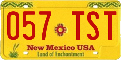 NM license plate 057TST