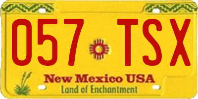 NM license plate 057TSX