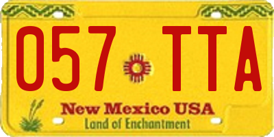 NM license plate 057TTA