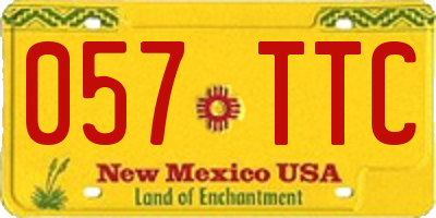 NM license plate 057TTC