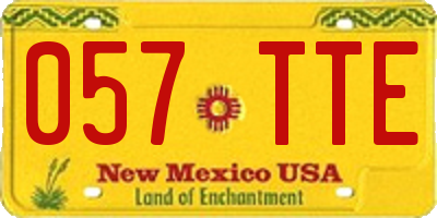 NM license plate 057TTE