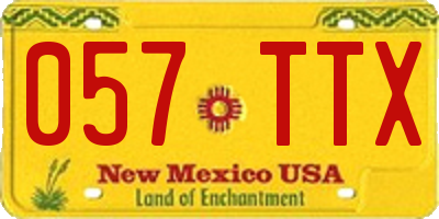 NM license plate 057TTX
