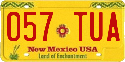 NM license plate 057TUA