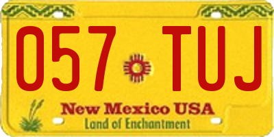 NM license plate 057TUJ