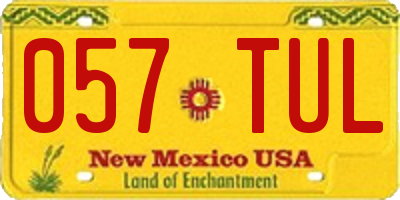 NM license plate 057TUL