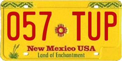 NM license plate 057TUP