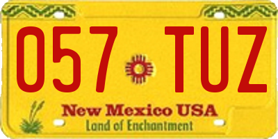 NM license plate 057TUZ