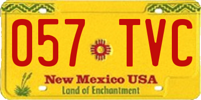 NM license plate 057TVC