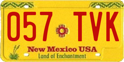 NM license plate 057TVK