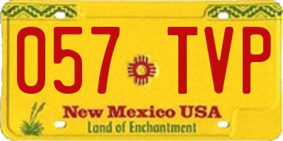 NM license plate 057TVP