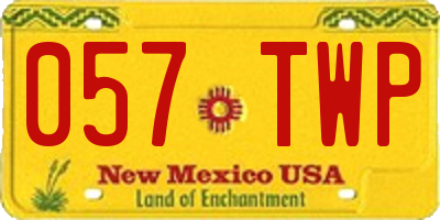 NM license plate 057TWP