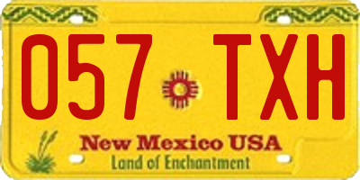 NM license plate 057TXH
