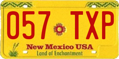 NM license plate 057TXP