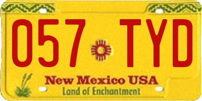 NM license plate 057TYD