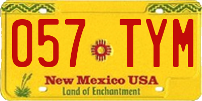 NM license plate 057TYM