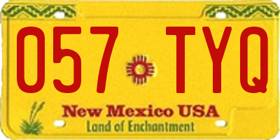 NM license plate 057TYQ