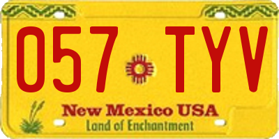 NM license plate 057TYV