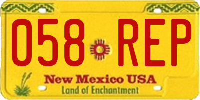 NM license plate 058REP
