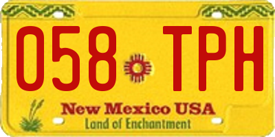 NM license plate 058TPH
