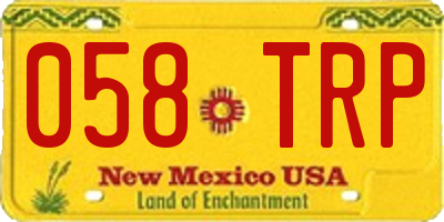 NM license plate 058TRP