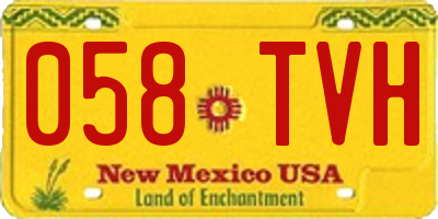 NM license plate 058TVH