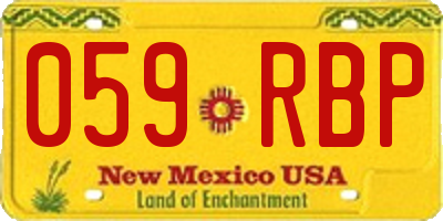 NM license plate 059RBP