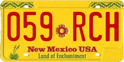 NM license plate 059RCH