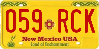 NM license plate 059RCK