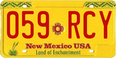 NM license plate 059RCY