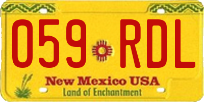 NM license plate 059RDL
