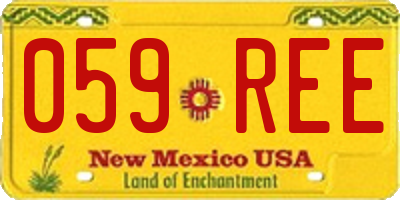 NM license plate 059REE