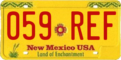 NM license plate 059REF