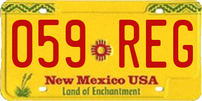 NM license plate 059REG