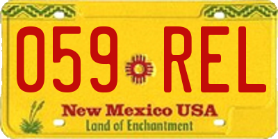 NM license plate 059REL