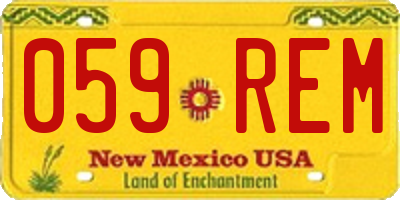 NM license plate 059REM