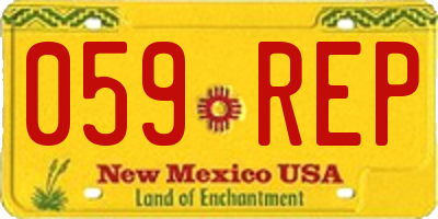NM license plate 059REP