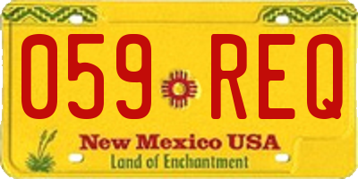 NM license plate 059REQ