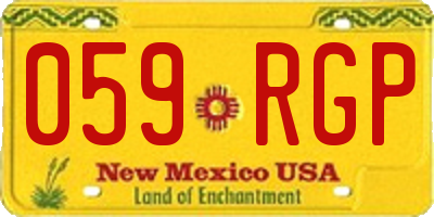 NM license plate 059RGP
