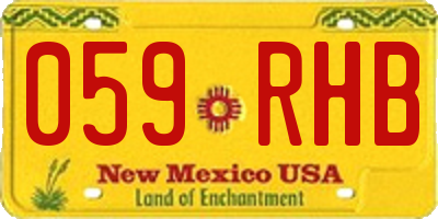 NM license plate 059RHB