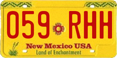 NM license plate 059RHH