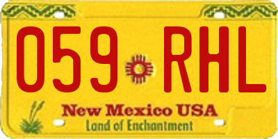 NM license plate 059RHL