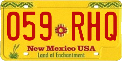 NM license plate 059RHQ