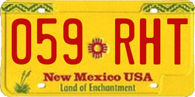 NM license plate 059RHT