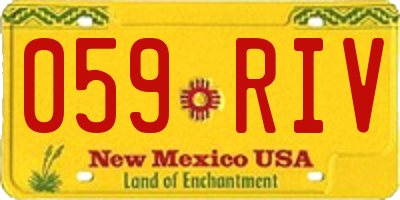 NM license plate 059RIV